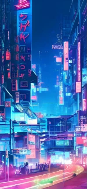 Ciudad Cyberpunk Neón - 4K Fondos para Celular