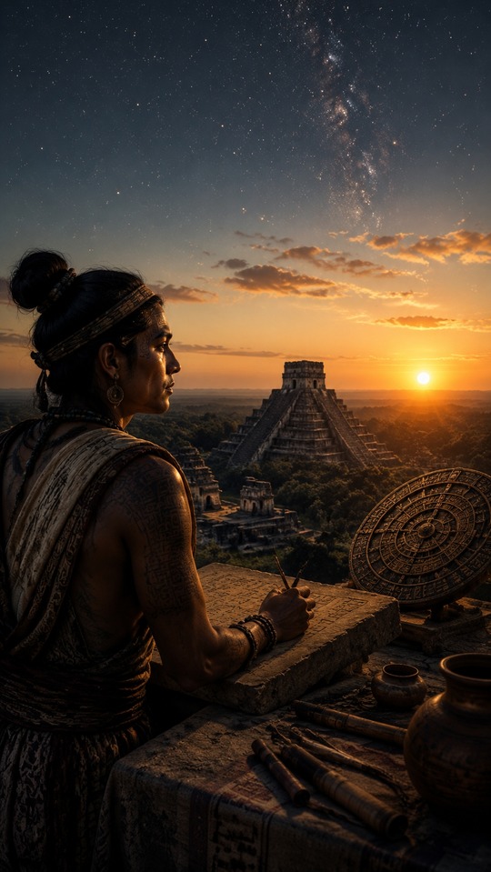 Maya Astronomer Mathematician Identified - 4K Background