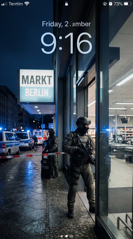 Berlin Geiselnahme Tactical Police Scene - 4K Wallpaper