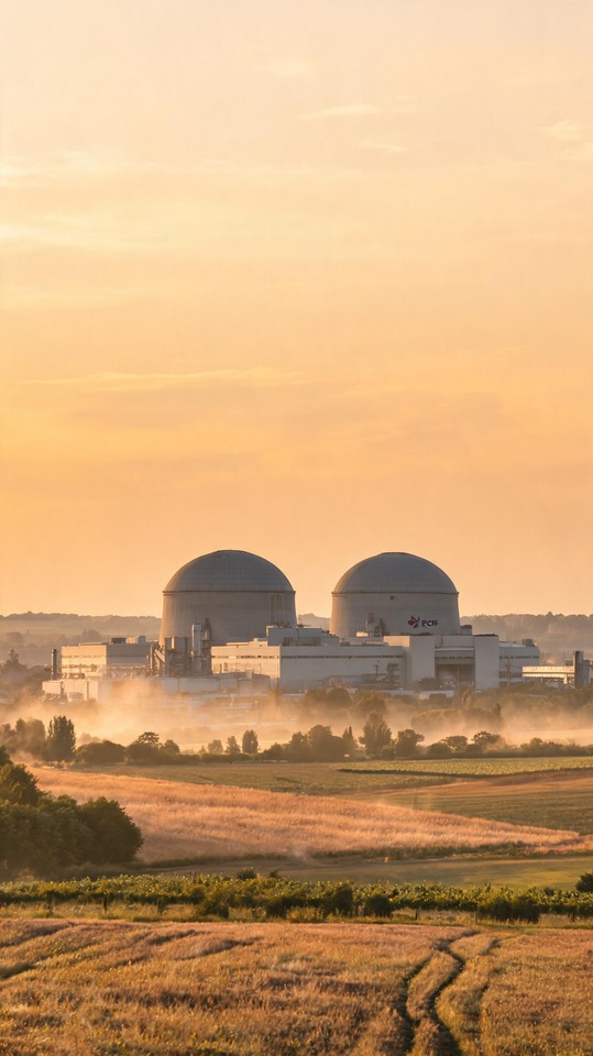 EDF Centrale Nucléaire Paysage - Fond d'écran 4K