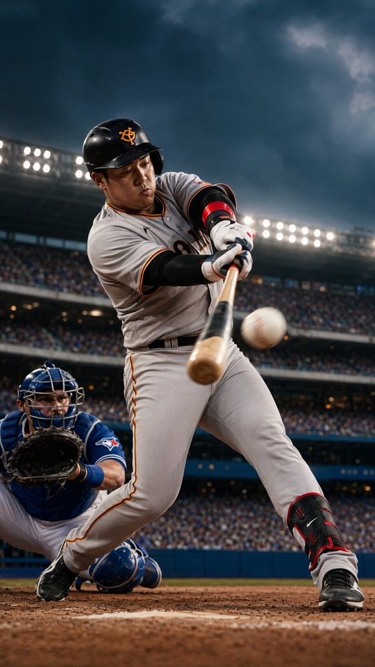 Giants vs Blue Jays Acción de Béisbol - 4K Wallpaper