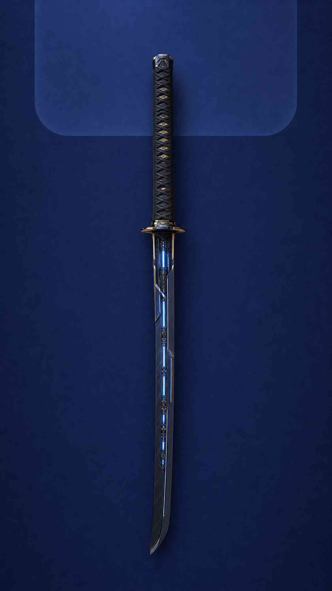 Cyberpunk Katana Futuristic Sword - 4K Wallpaper