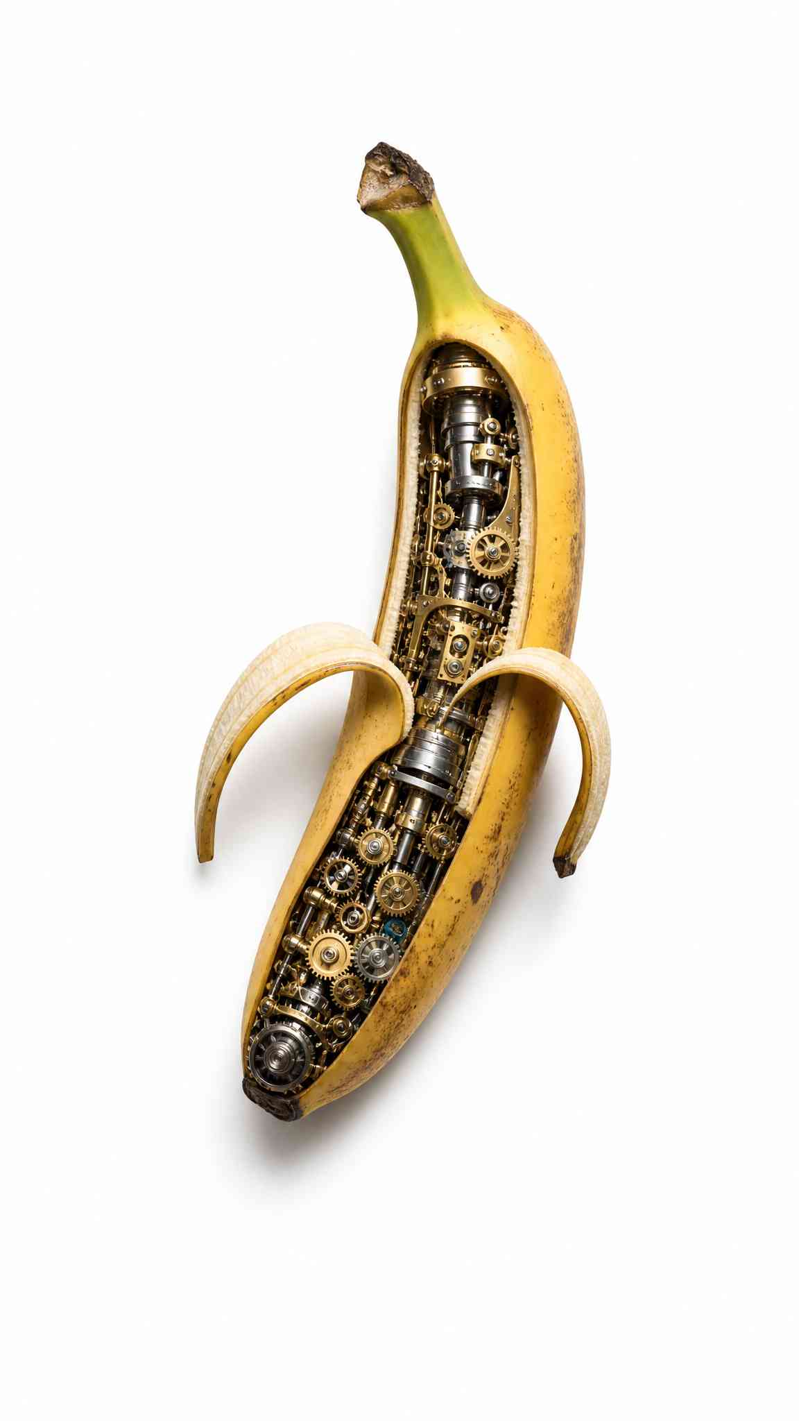 Mechanical Steampunk Banana - 4K Phone Background