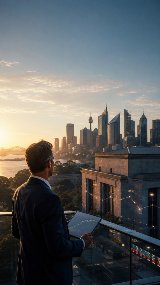 Australia Interest Rate Forecast - 4K Financial Lock Screen