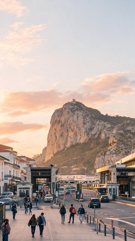 Gibraltar Spain Border Crossing - 4K Wallpaper