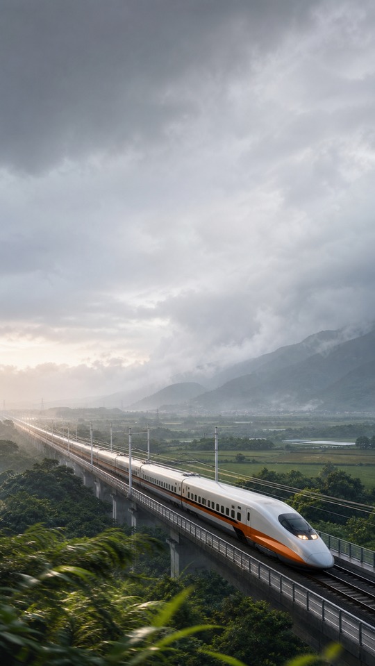 Tren de Alta Velocidad de Taiwán (THSR) - Fondos 4K