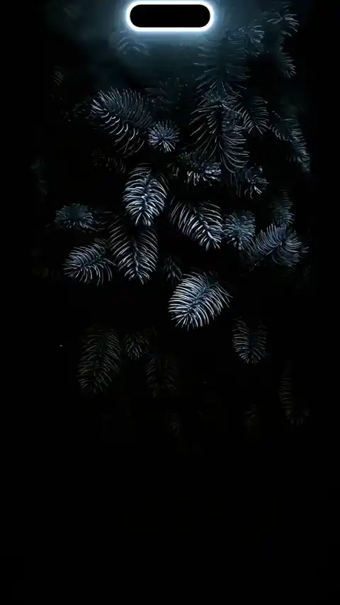 다크 실버 솔잎 미니멀 - 움직이는 배경화면