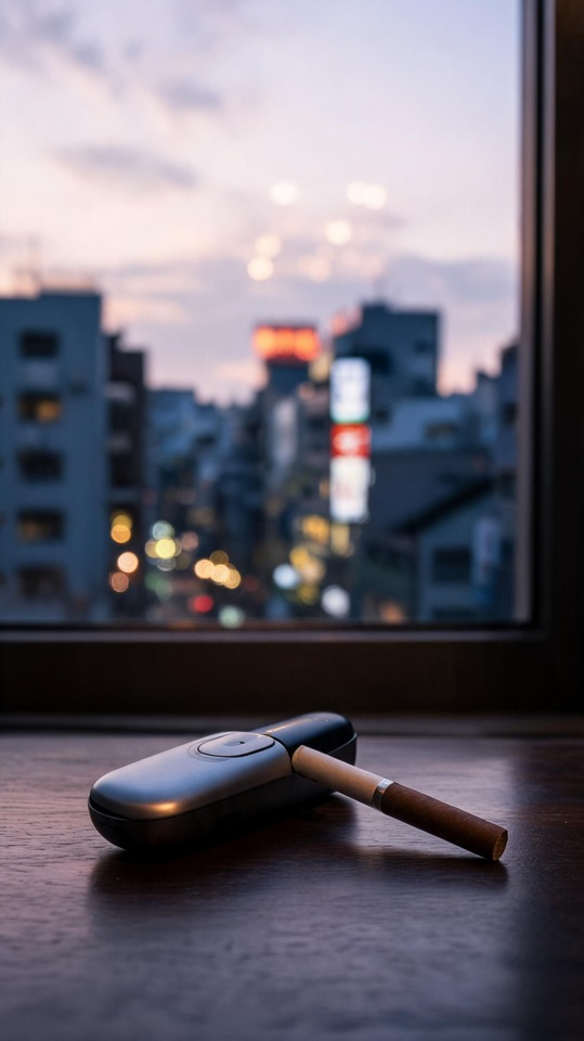 Tobacco & City Dusk - 4K Phone Wallpaper