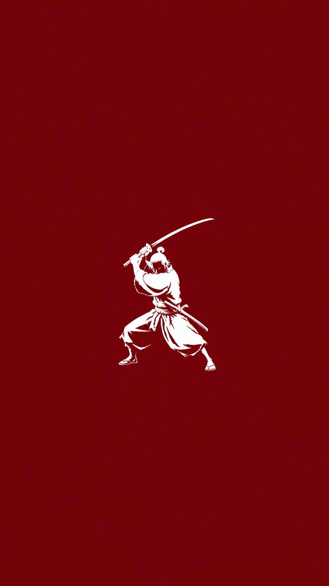 Samurai Warrior Minimalist - 4K Wallpaper