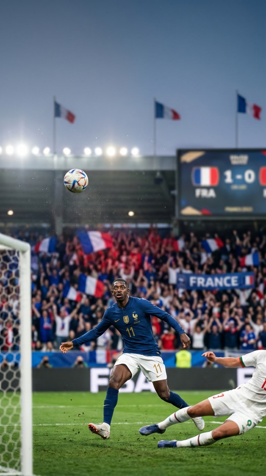 Maxifoot: Ousmane Dembélé France Action - 4K Wallpaper