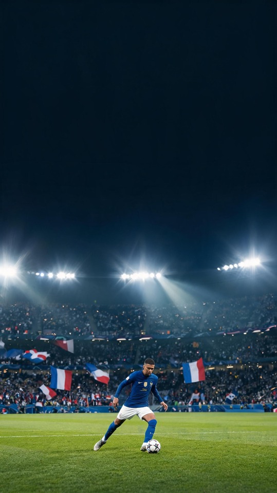 Kylian Mbappé Tableau Coupe du Monde - 4K Phone Background