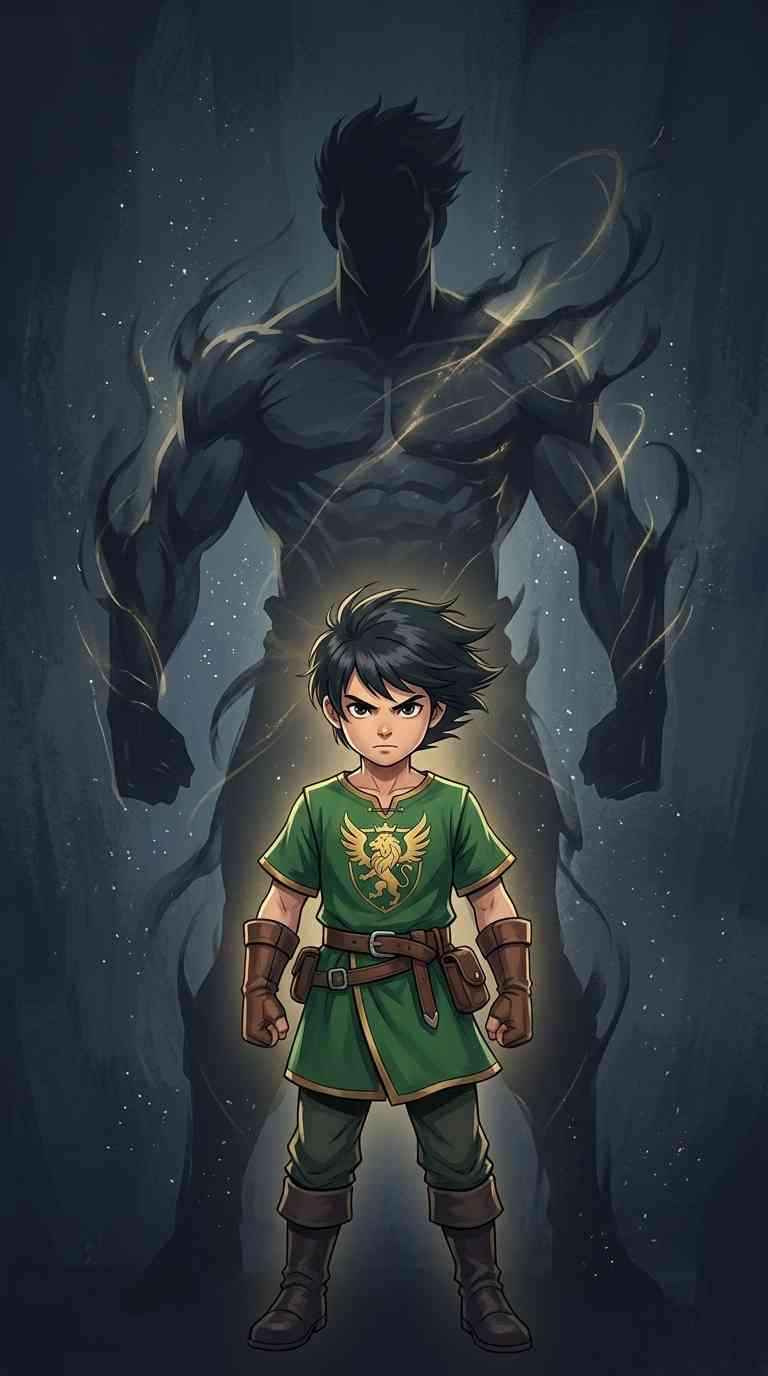 Héroe Anime con Aura Oscura - Fondos de Pantalla 4K