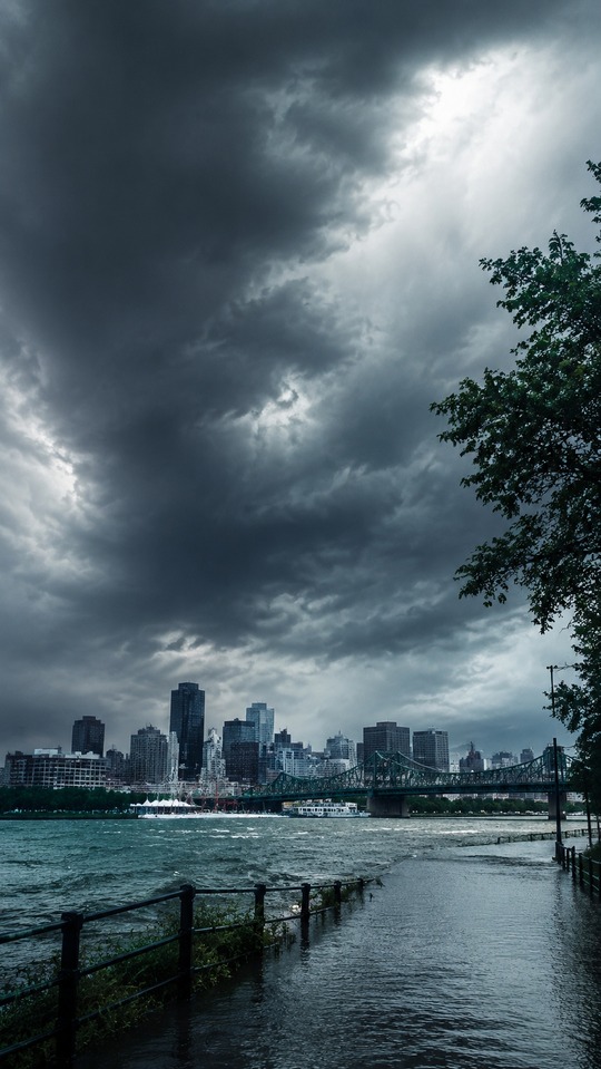 Meteomedia Montreal Unwetter - 4K Handy Wallpaper