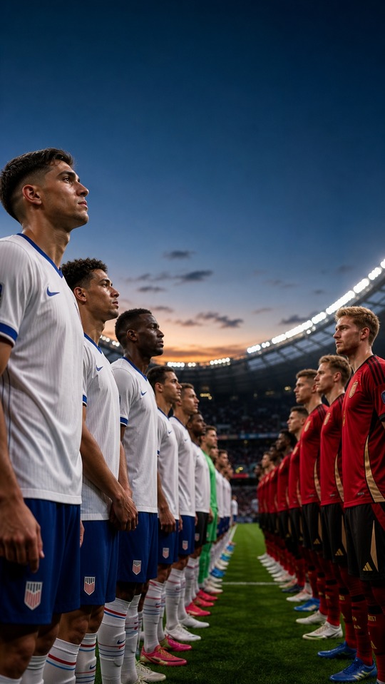 USMNT vs Belgium National Football Team Lineups - 4K Wallpaper
