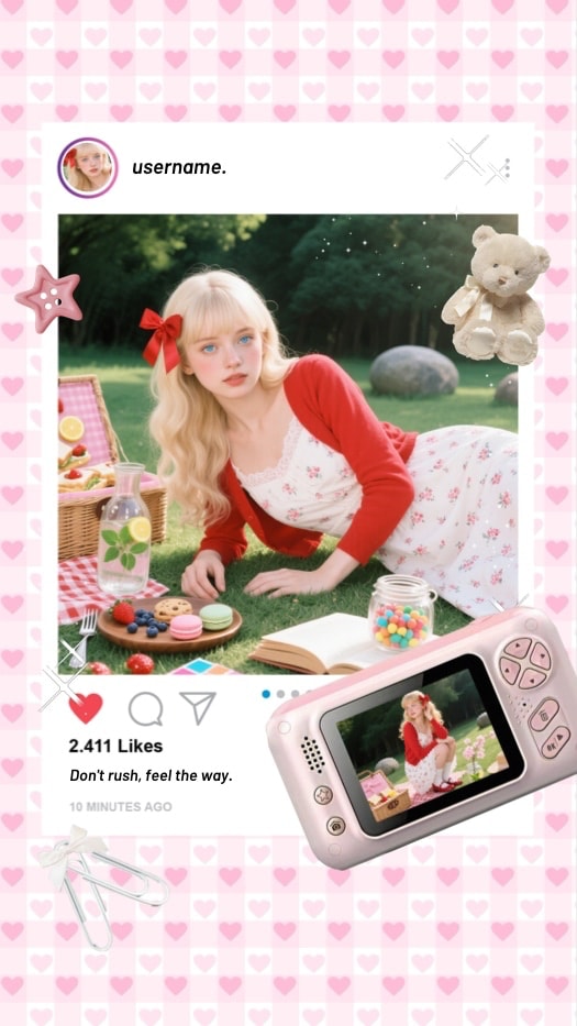 Soft Girl Pink Aesthetic - Photo Collage