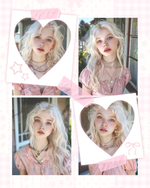 Esthétique Coquette Rose - Modèle de Collage