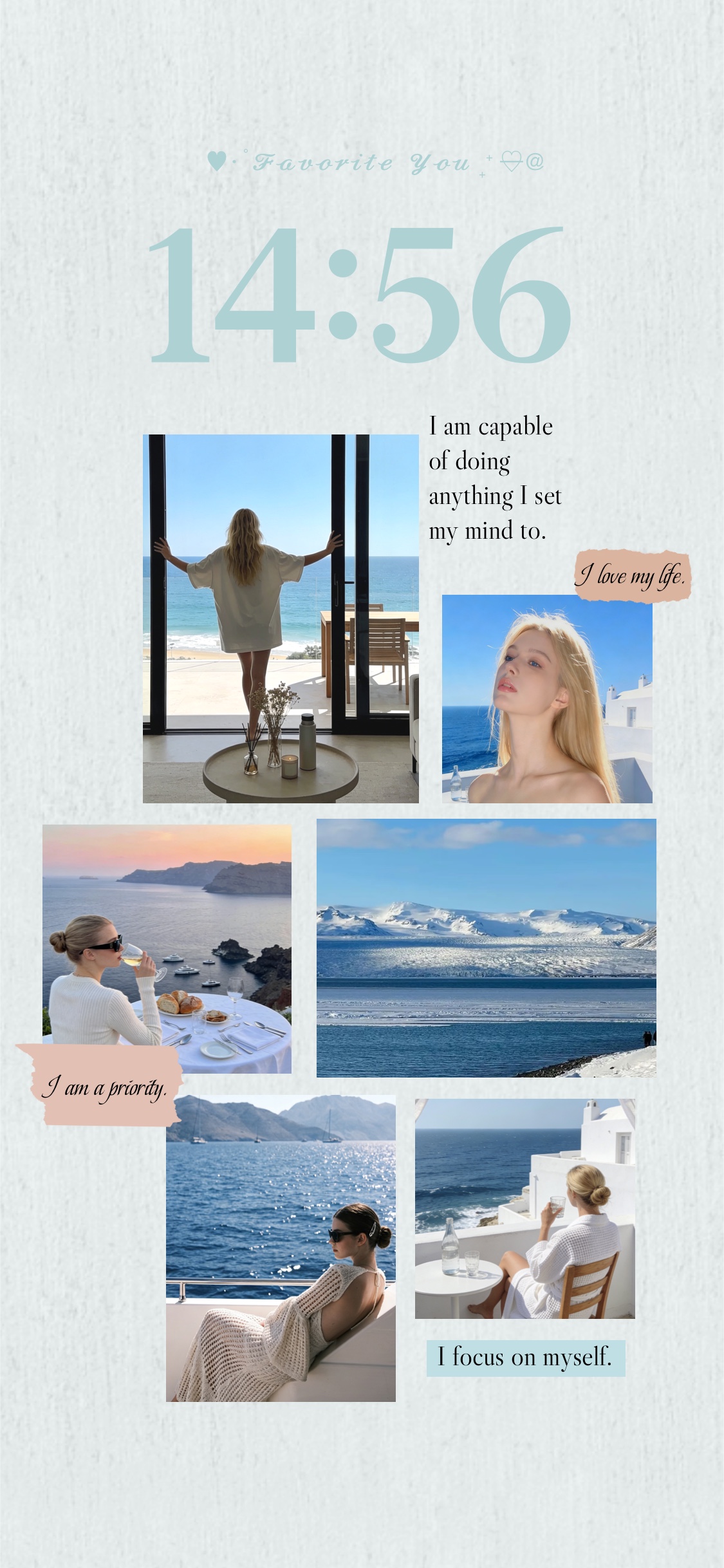 Custom Aesthetic Travel and Affirmation Wallpaper