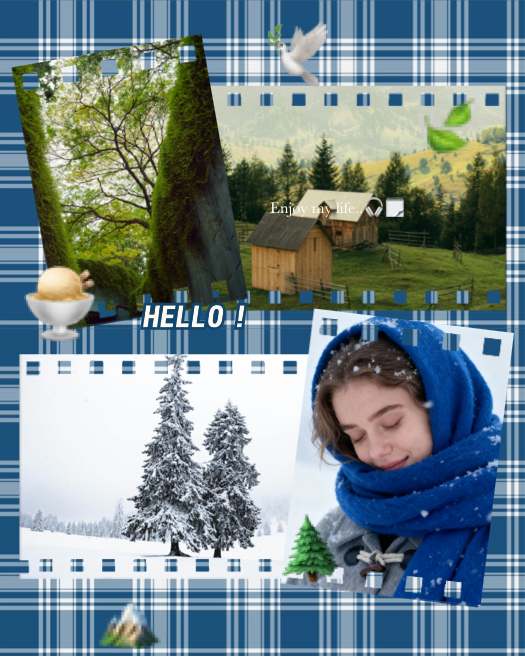 Collage de Película Estilo Naturaleza - Plantilla de Fotos