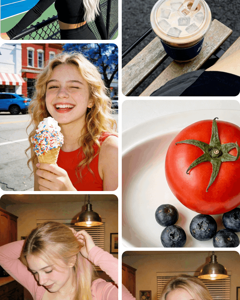 Aesthetic Summer Lifestyle Grid Collage Template