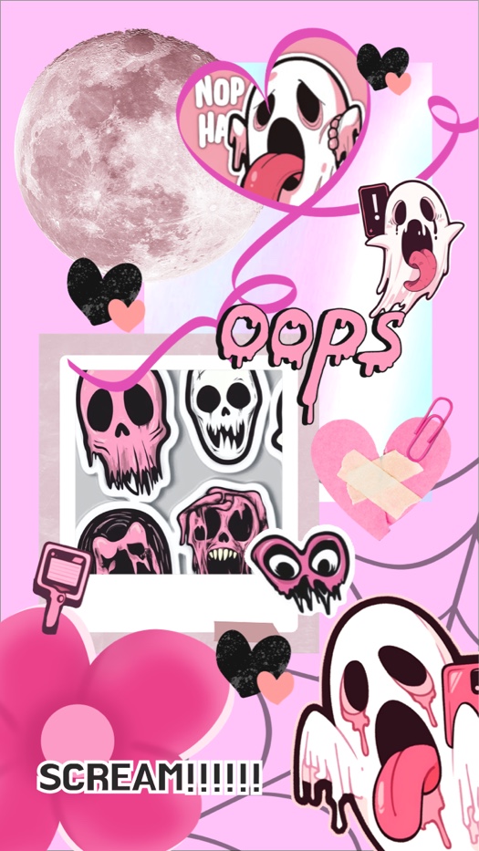 Pastel Goth Halloween - Scrapbook Collage