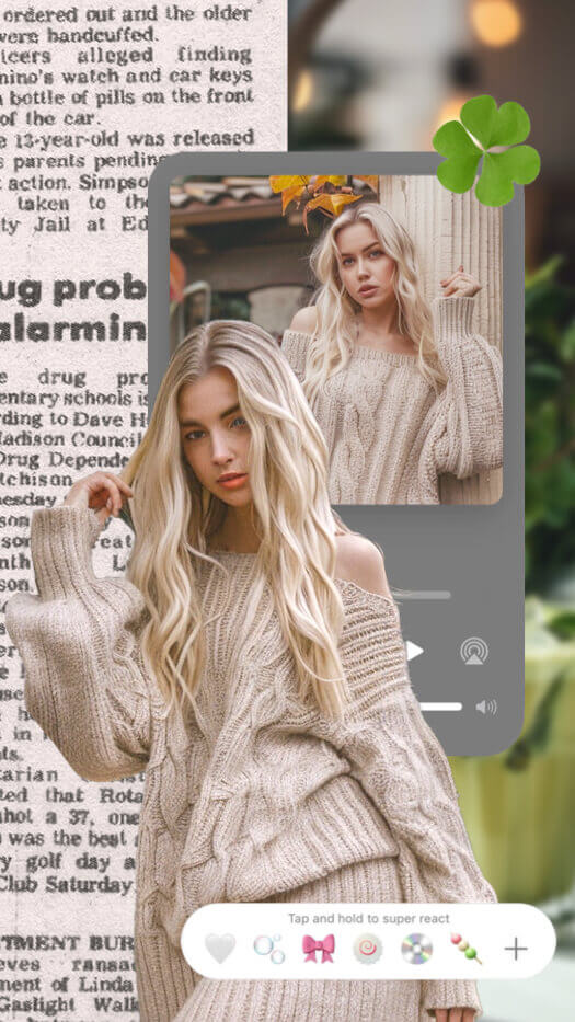 Retro Aesthetic Newspaper & Music - Photo Collage