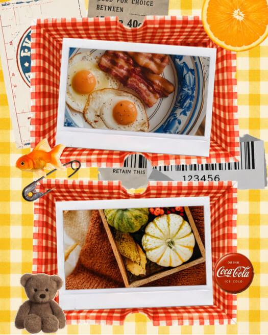 Vintage Picnic Scrapbook - Photo Template