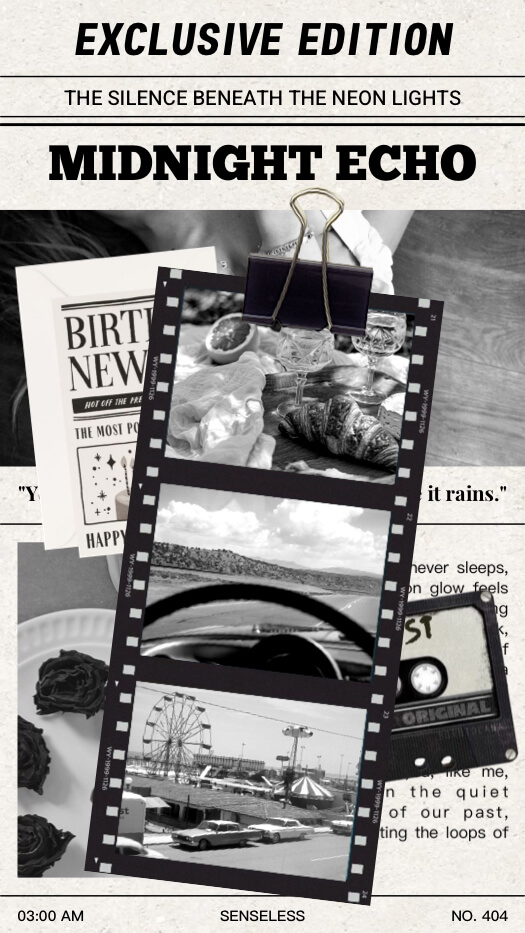 Midnight Echo Noir - Film Strip Template