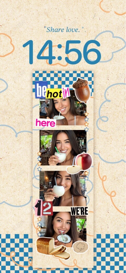 Aesthetic Photo Collage Scrapbook - DIY Wallpaper Template