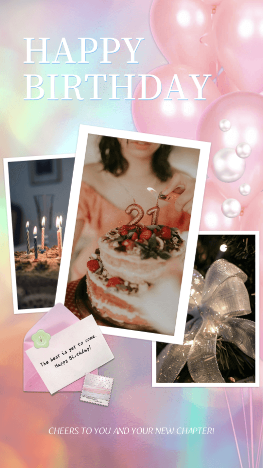 Aesthetic Birthday - Scrapbook Collage