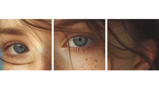 Cinematic Portrait - 3-Photo Grid Template
