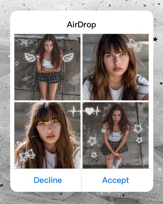 Style AirDrop Esthétique - Modèle de Grille Photo