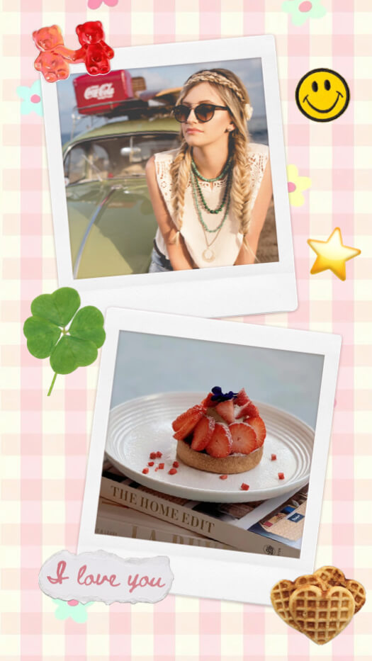 Kawaii Aesthetic Scrapbook - Photo Collage Template