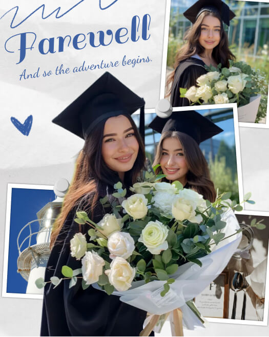 Graduation Farewell Scrapbook Photo Collage Template