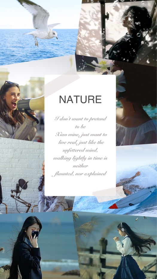 Natur Minimalismus - Scrapbook Collage Vorlage