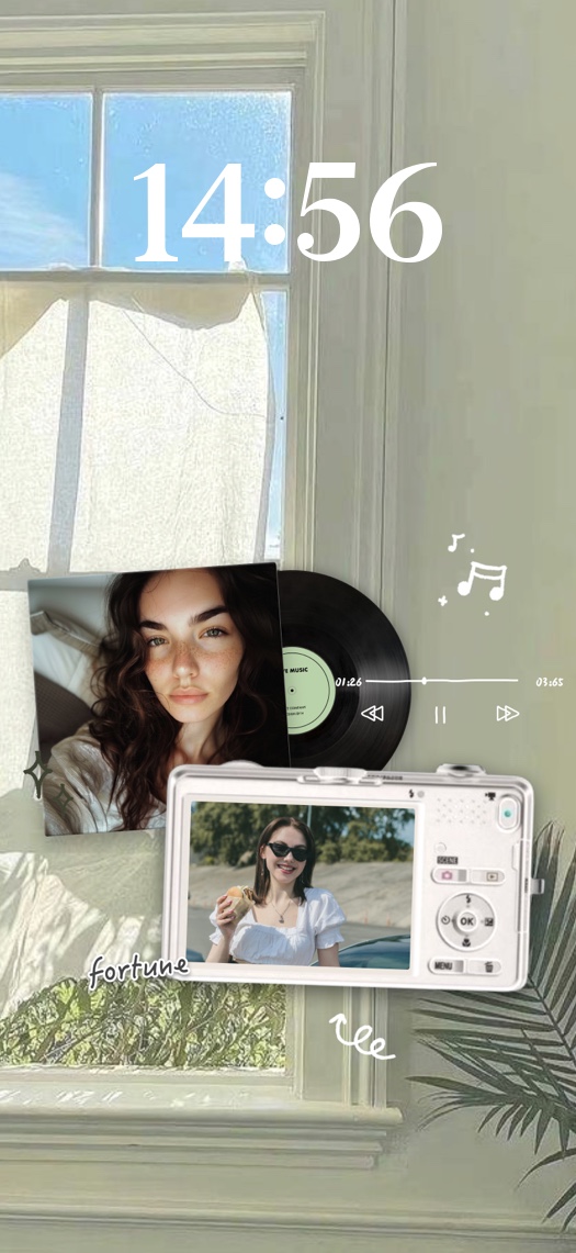 Vintage Kamera Foto-Collage - DIY Hintergrund Vorlage