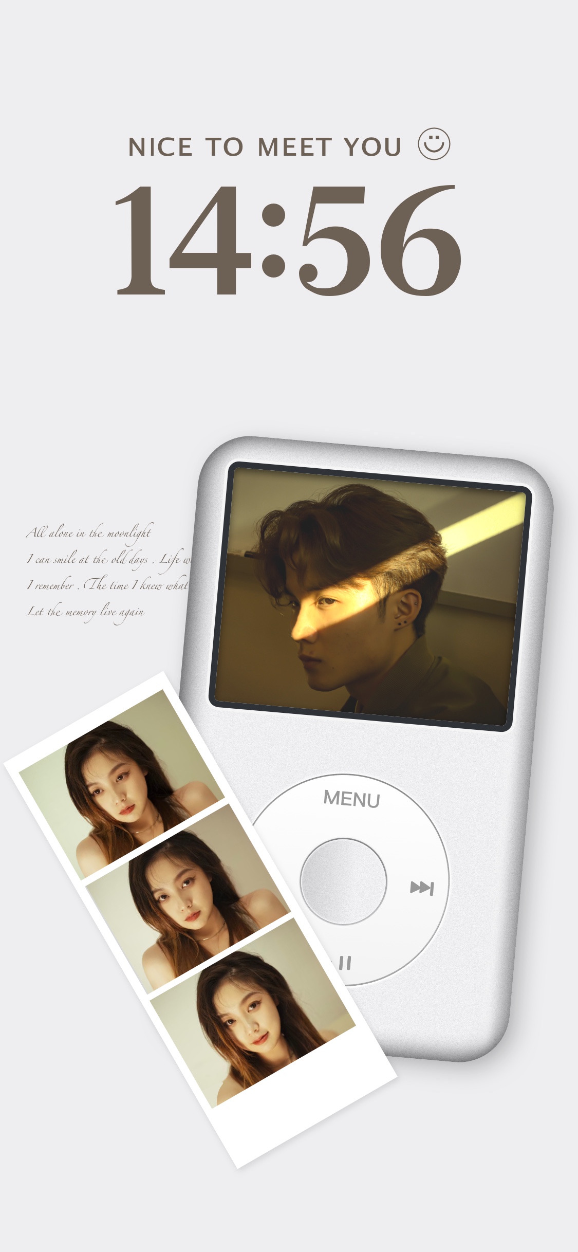 iPod Retro & Polaroid - Plantilla de Pantalla de Bloqueo