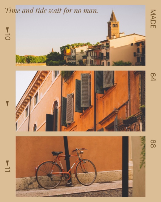 Vintage Reise - Filmstreifen Collage