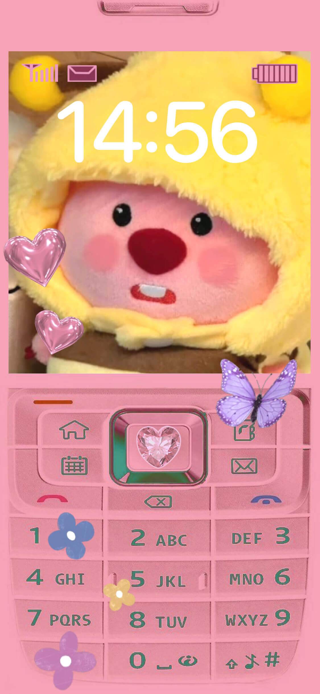 Loopy Pink Retro - DIY Sperrbildschirm Vorlage