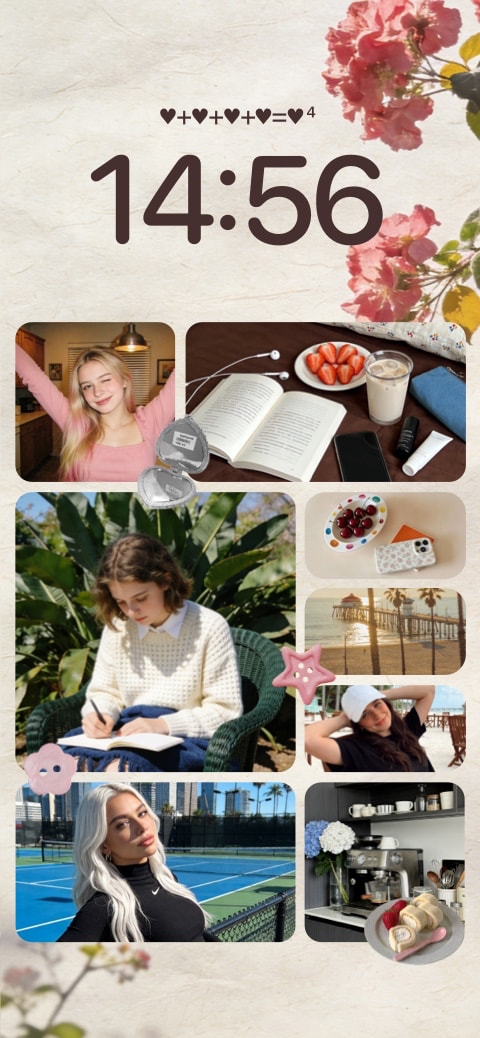 Aesthetic DIY Lifestyle Collage Wallpaper Template