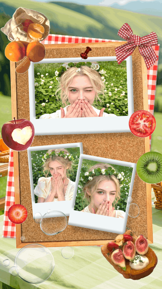Summer Picnic Cottagecore Scrapbook Photo Collage