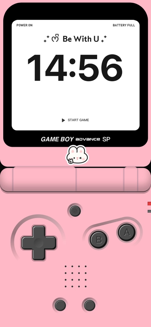 ピンク ゲームボーイSP風 - カスタマイズ 待ち受け