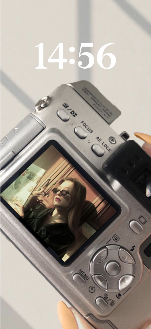 Vintage Digitalkamera - DIY Hintergrund Vorlage