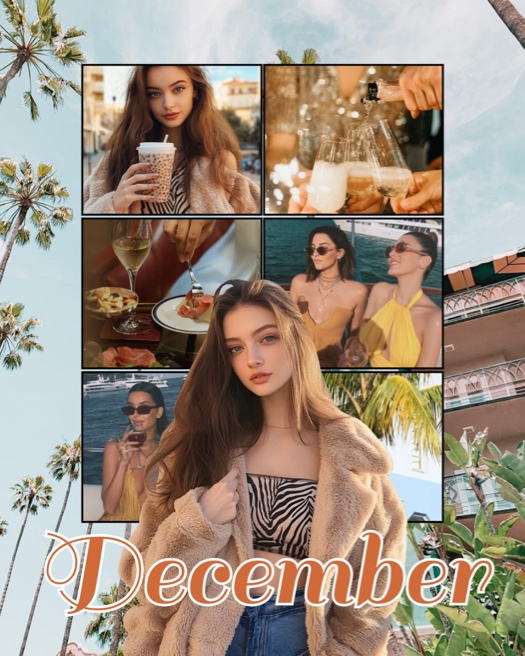 Diciembre Estético - Plantilla de Collage