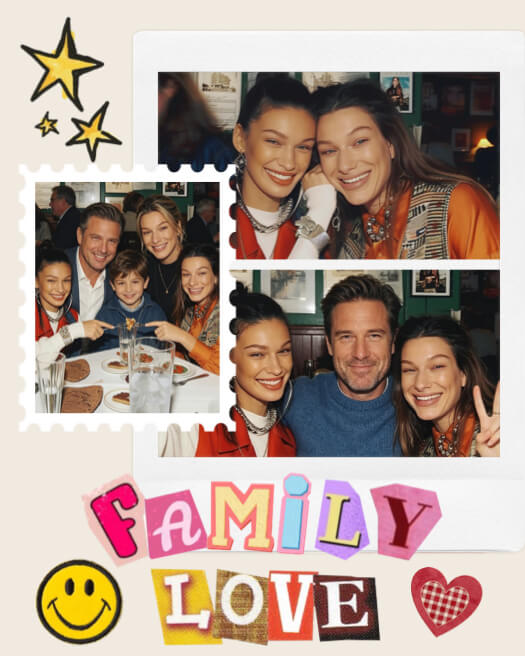 Scrapbook Family Love - Photo Grid Template