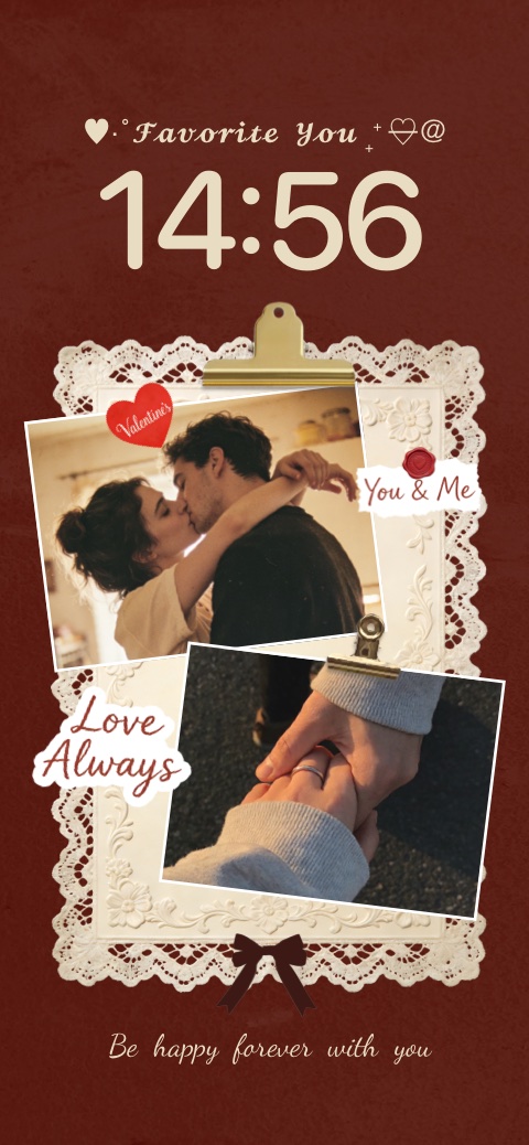 Saint-Valentin Scrapbook - Modèle Personnalisé