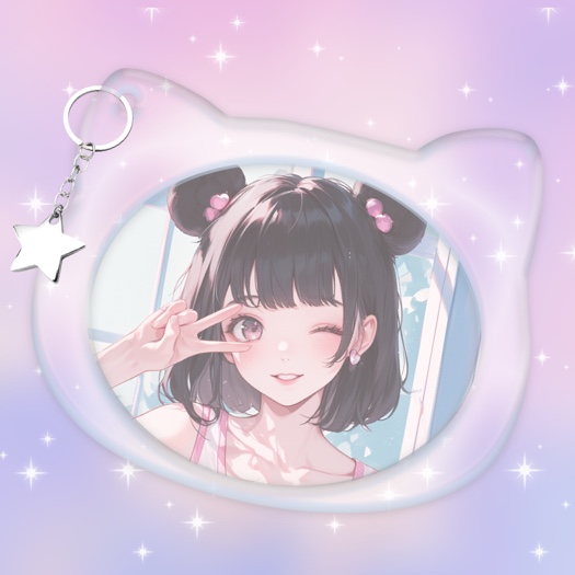 Porte-clés Chat Kawaii - Cadre Photo Esthétique