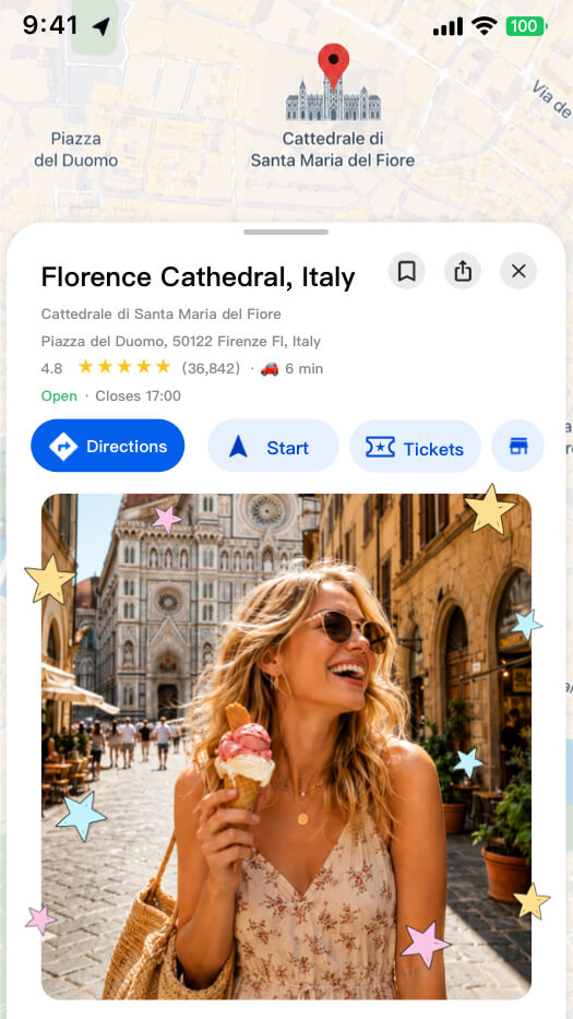 Travel Map Aesthetic - Photo Collage Template