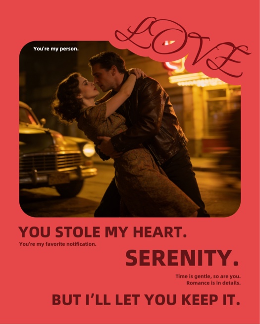 Retro Love & Romance - Typography Photo Template