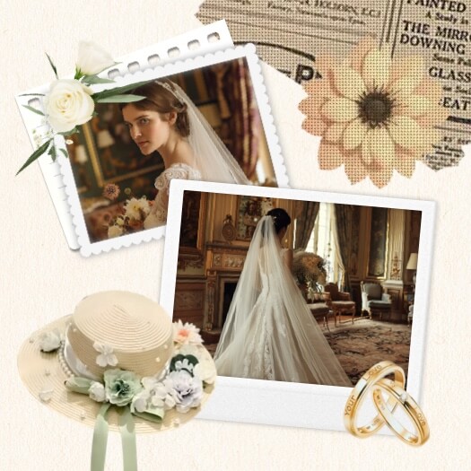 Scrapbook de Boda Elegante - Plantilla de Collage