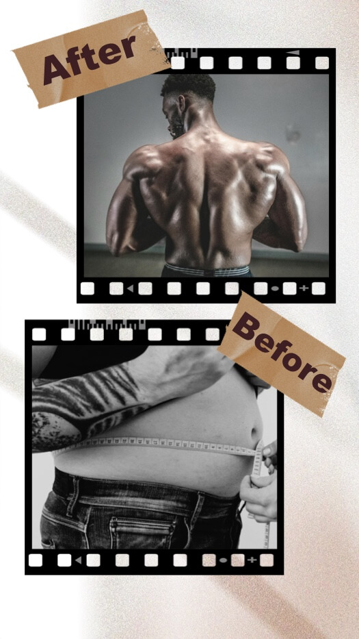 Fitness Antes y Después - Plantilla Creativa